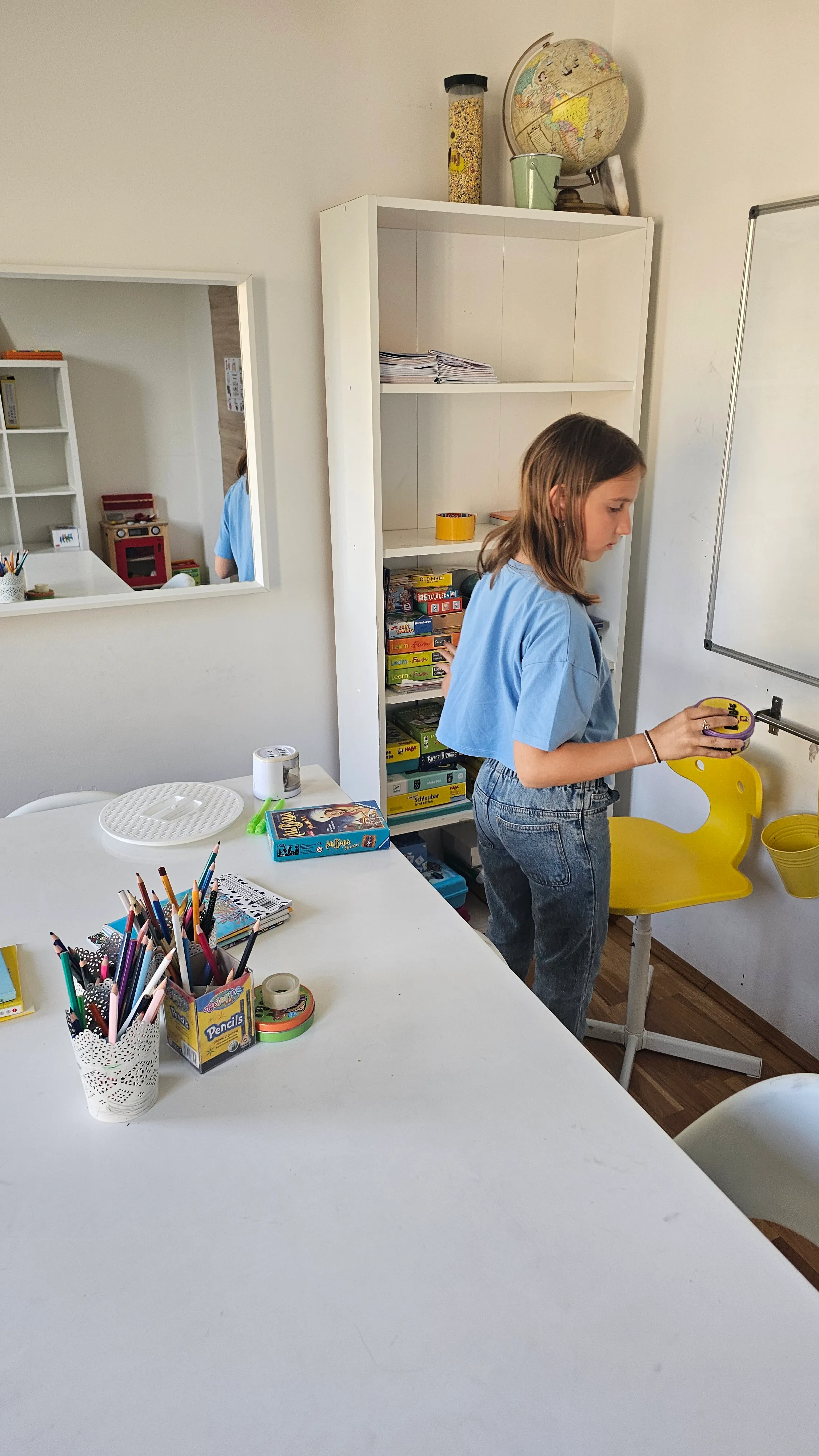 Az eszközök rendezése az új szobában